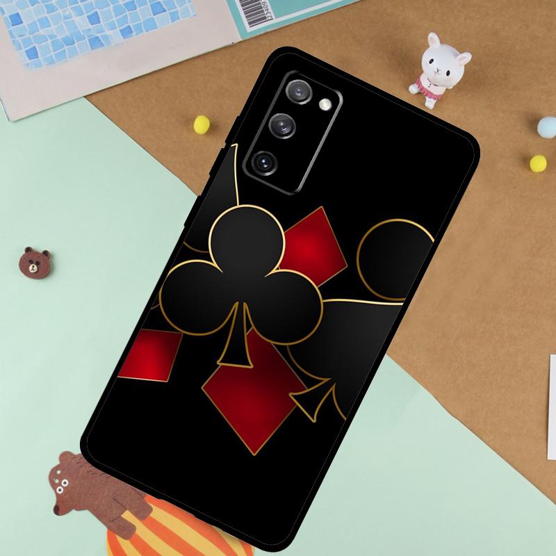 Poker Spielkarte Weiche Hülle für Samsung Galaxy S25 Ultra S9 S10 S20 FE S21 S22 S23 Plus S24 Ultra Funda Cover