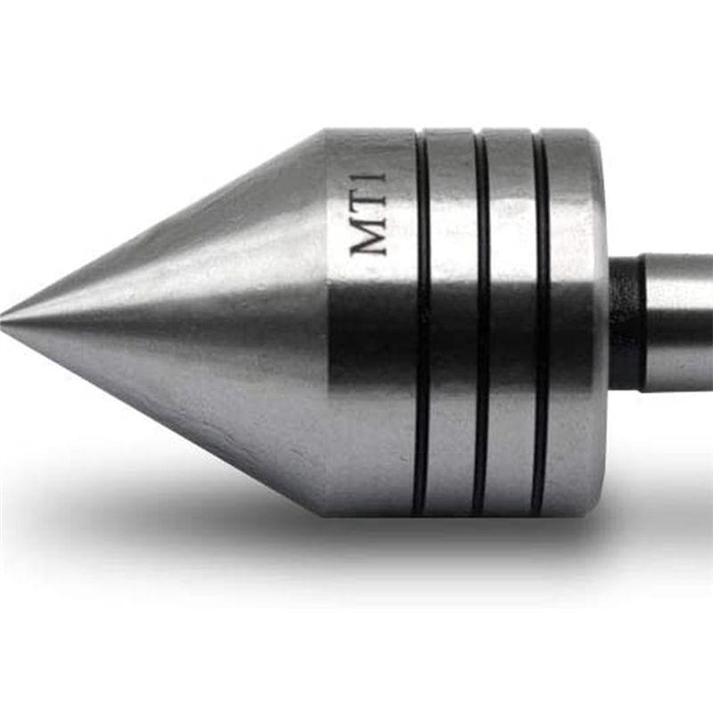 ABIY 1 Piece MT1 Lathe Bearing Tailstock Center Woodworking Thimble Heavy Thimble Steel Silver