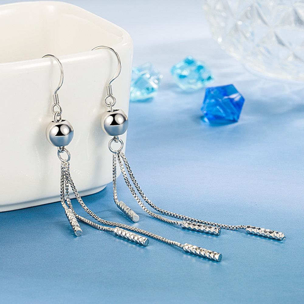 2022 New Long Tassel Metal Dangle Earrings for Women Wedding  Silver Needle Drop Earring Fashion  Gifts