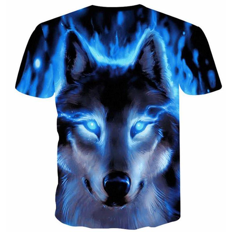 Fashion Men Wolf 3d Print T-shirts With Vibrant Colors And Premium Polyester Fabric