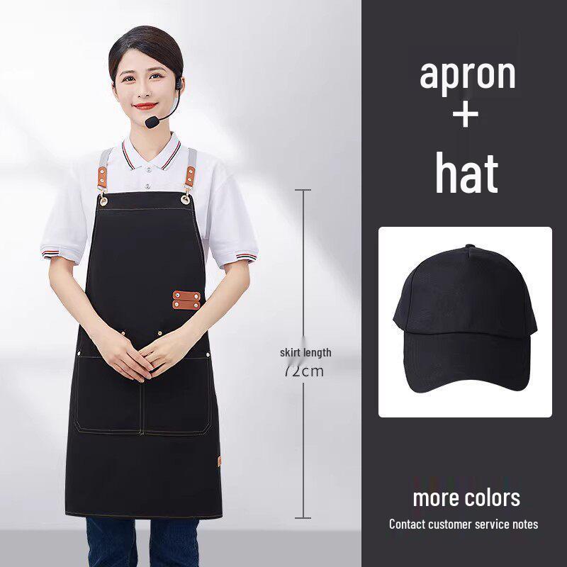 Custom Logo Waterproof Waist Apron for Milk Tea, Hot Pot, and Coffee Shop Staff