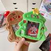 Gingerbread Man Photocard Holder Bag Pendant Cartoon Kpop Photo Card Sleeves Fluffy Christmas Tree Card Holder Christmas Gift