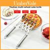 Stainless Steel Multiwheel Youtiao Cutter With Pizza And Pastry Blade For Kitchen Use
