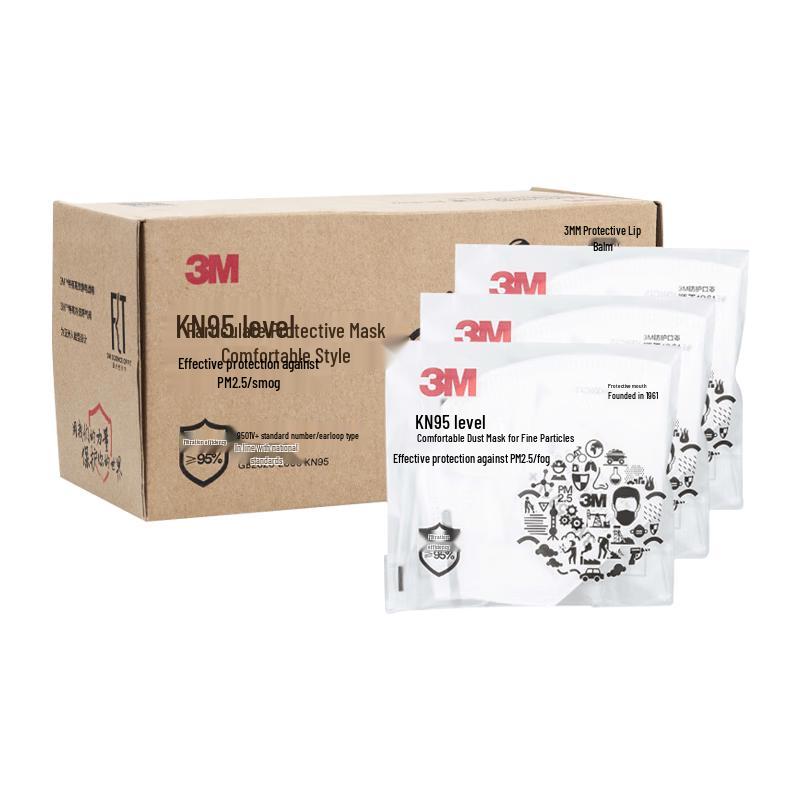 3M KN95 Respirator Dust Mask 9501V+ with Valve One Size