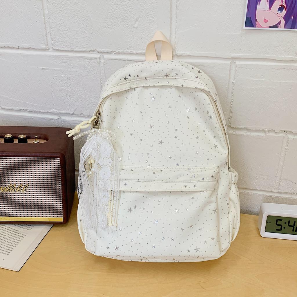 Schoolbag Star Schoolbag Female Cute High School Student Lightweight Ins Wind Backpack Simple Middle School Student Travel Small Backpack