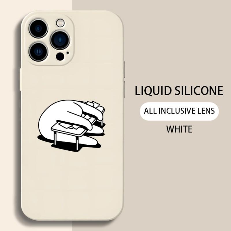 Minimalist Style Hand Drawn Phone Case For IPhone 14 13 11 12 Pro MAX Mini 6 7 8 Plus X XR XS MAX SE 2020 5 Silicone TPU Cover