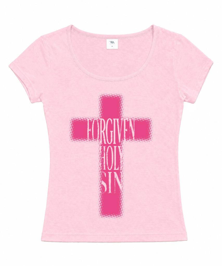 VENHIT Holy Sin U-Neck Slim Fit Short Sleeve T-Shirt