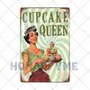 Food Dessert Sign Cake Donuts Hot Dog Metal Plaque Vintage Poster Decorative Restaurant Shop Cafe Wall Decoration Plates 20x30cm