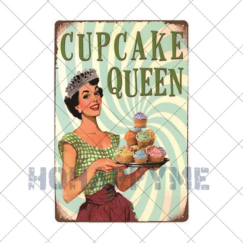 Food Dessert Sign Cake Donuts Hot Dog Metal Plaque Vintage Poster Decorative Restaurant Shop Cafe Wall Decoration Plates 20x30cm