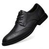 Men's Formal Brogue Leather Shoes - British Style, Small To Large Sizes