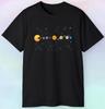 Men's Women's Pac Man Inspired Solar System T Shirt | Funny Space Retro | S-5XL