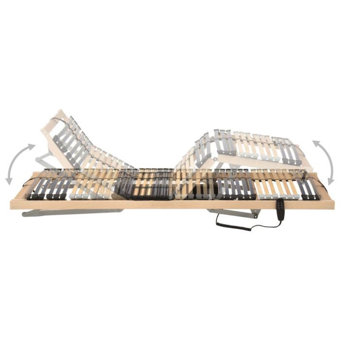 VidaXL Electric Slat Base with 42 Slats 7 Zones Bed Base Bed Frame Slatted Bedroom Home 321829