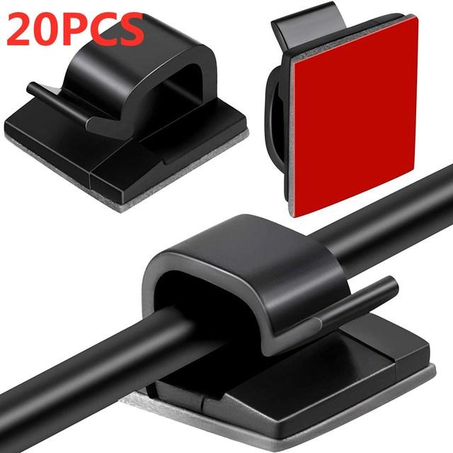 Xiaomi 50/30/10/1PCS Self Adhesive Backed Cable Clips Wire Clamps Adjustable Cable Winder Wire Management Charger Cord Holder Organizer