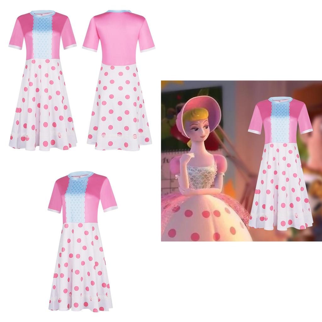 Toy Story Bo Peep Růžové Šaty Pro Halloween Cosplay Kostým