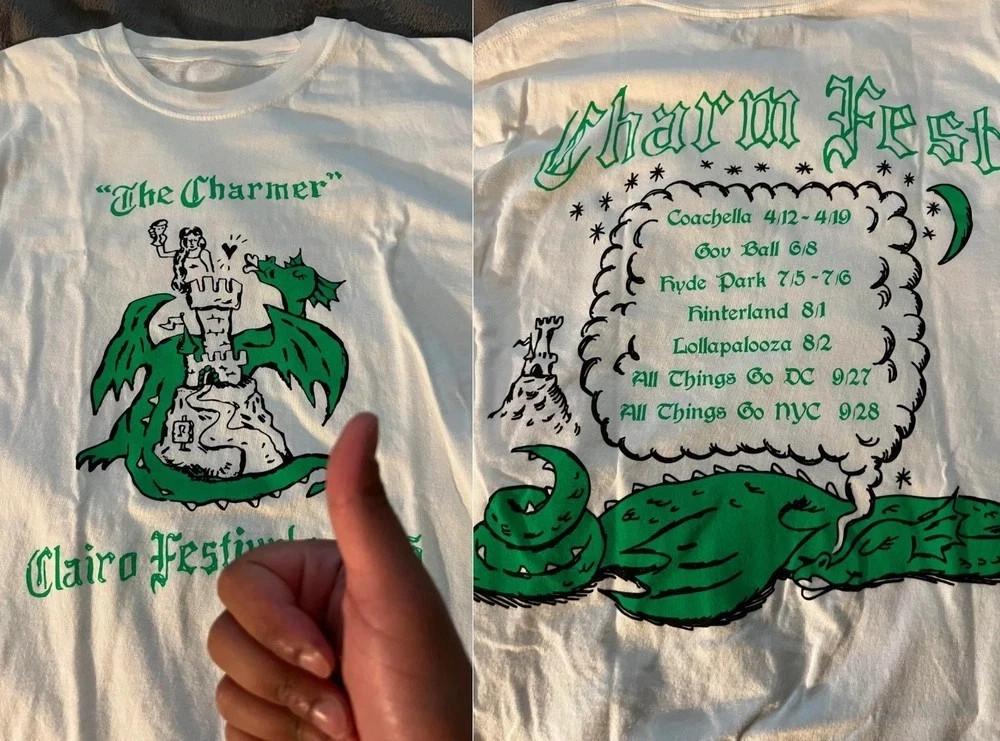 The Charmer Clairo Festivals Double Sided T Shirt Full Size Unisex T-Shirt XXL