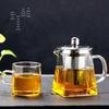 TLAKEHO 550ml Glass Teapot with Stainless Steel Infuser