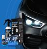 Car Headlight Restoration Kit with 180 Ml Solution, Cloth and Sponge for Haze Yellowing and Light Oxidation Use for Acrylic and Polycarbonate Lenses