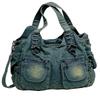 Denim Bag Women'S Wash Retro Messenger Bag Multi-Pocket Shoulder Bag Large Capacity Tote Bag