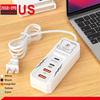 4 Ports USB Charger Socket 2PD+2USB Wall Charger New Phone Power Strip