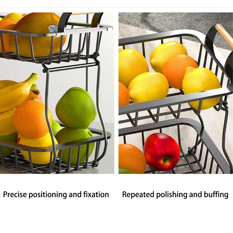 Sturdy Detachable 2 Layer Metal Shelf For Kitchen Counter Office Desk Modern Storage Solution Fruits Vegetables Easy Assembly