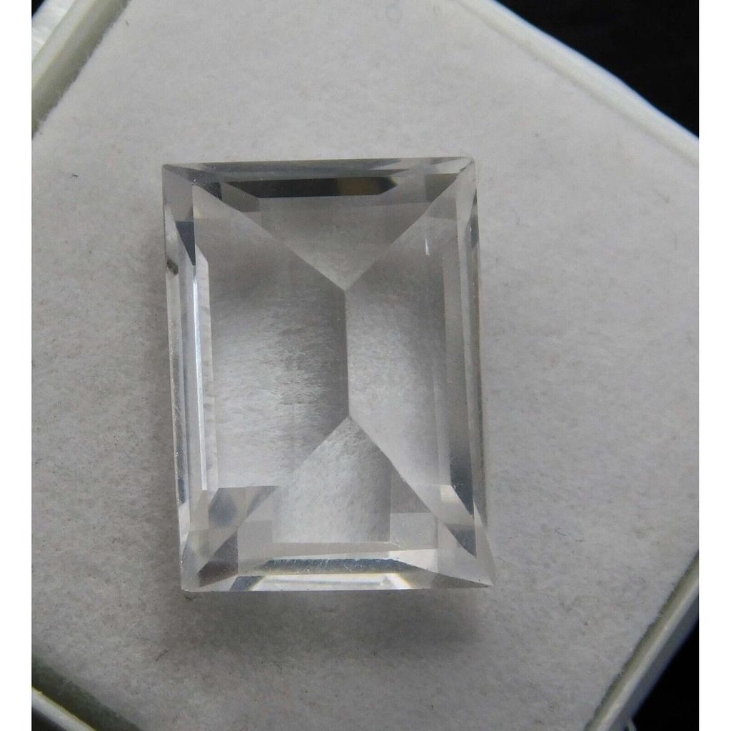 Natural White Sapphire Loose Gemstone 9.50 Ct Ceylon Emerald Cut September Birthday Birthstone