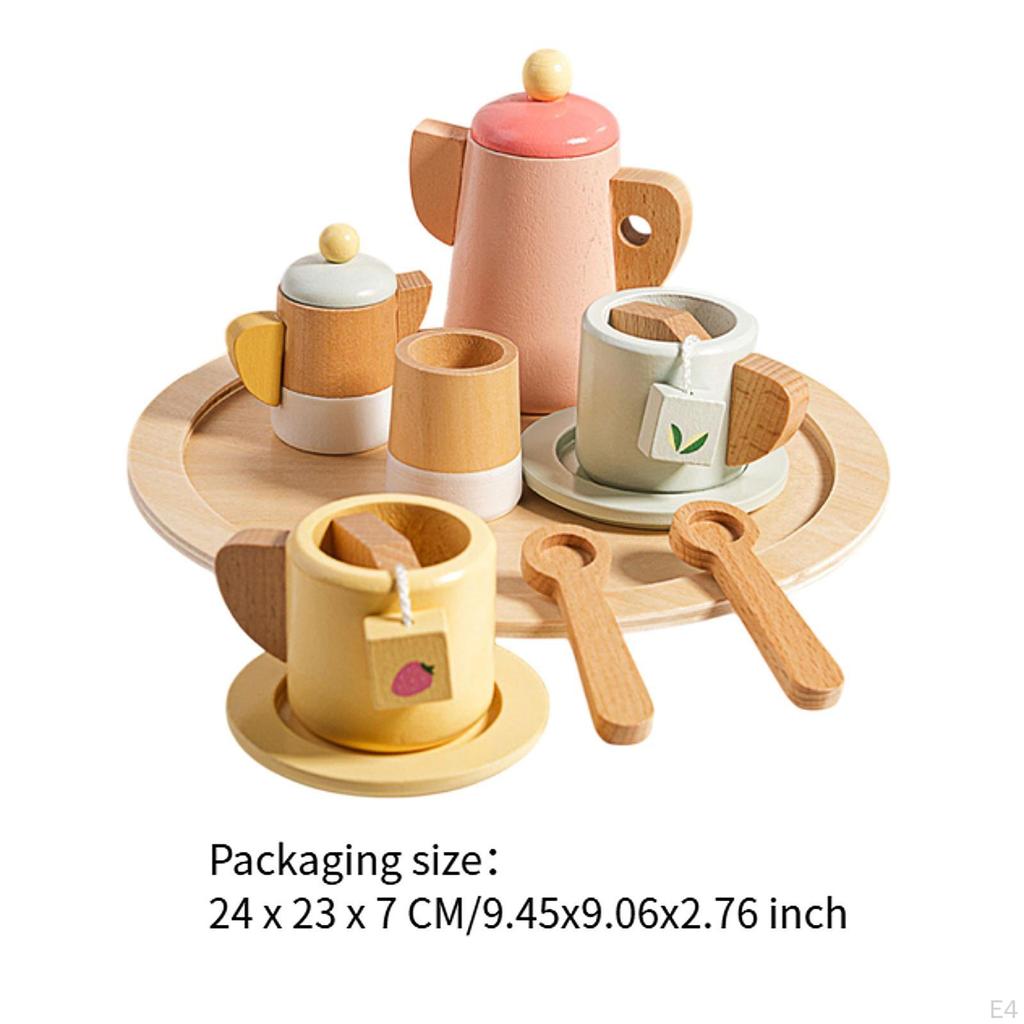 Pretend Play Playset Baby Toys Set Life Skills Simulation Role Afternoon Tea Montessori for