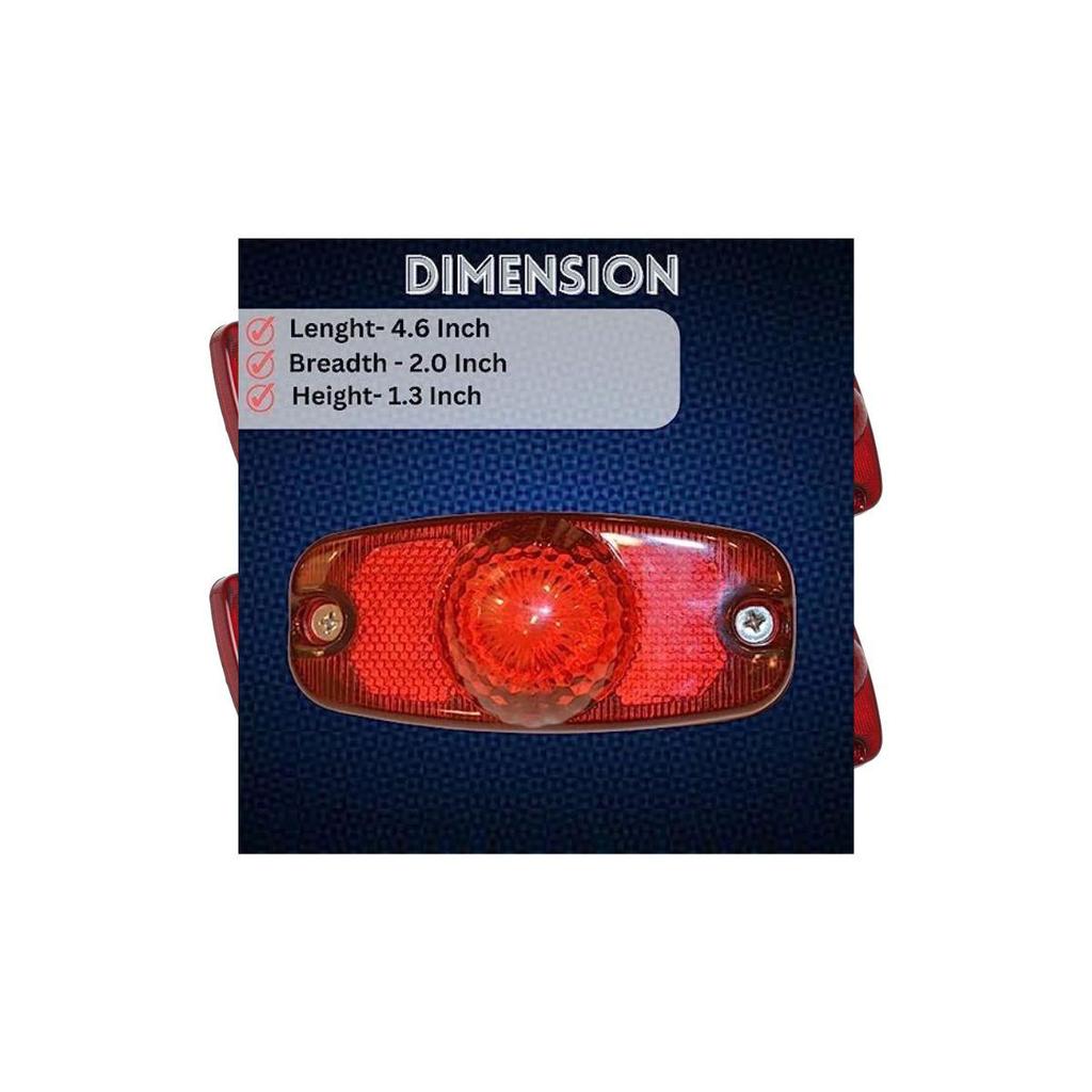 8Pcs Trailer Light 4.5 Inch Front Rear Side Marker Lights  Waterproof  for RV Truck Trailer UTE UTV 12V Marker Lights Accessories (RED)