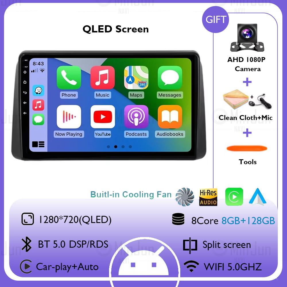 For Chrysler 2011 - 2015 Grand Voyager 5 Car Radio Android 14 Multimedia  Wireless Carplay Auto Stereo QLED Touch Screen