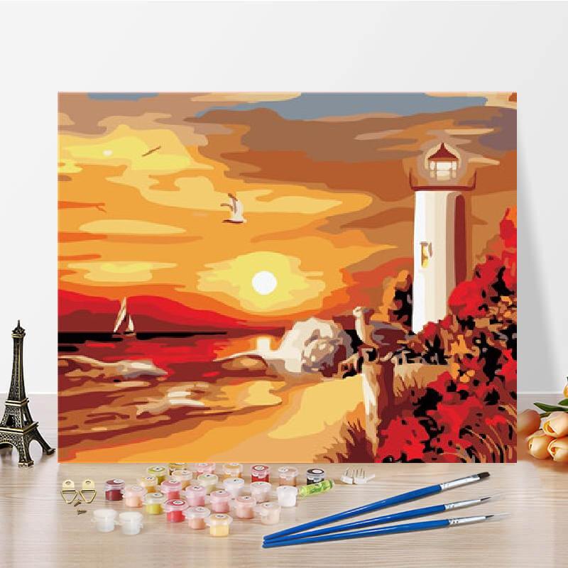 

Ручная работа Цифровая масляная живопись Холст Цифры Живопись Номера Масло Живопись DIY Живопись по номерам