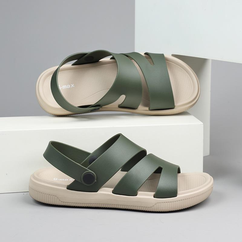 Summer men's sandals color matching driving sandals breathable deodorant cool slippers beach soft rubber fashion men's sandals