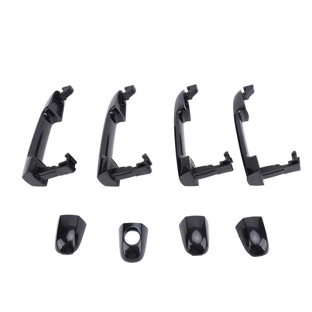 4 Pcs Outside Exterior Door Handle Set 82651 2H000 Glossy Black Outer Door Handles with Front Key Hole