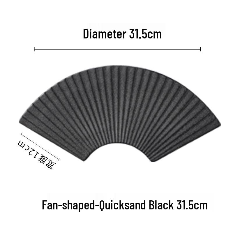 Fan-Shaped Striped Japanese Tableware: Irregular Sushi & Dessert Plate for Home or Hotel.