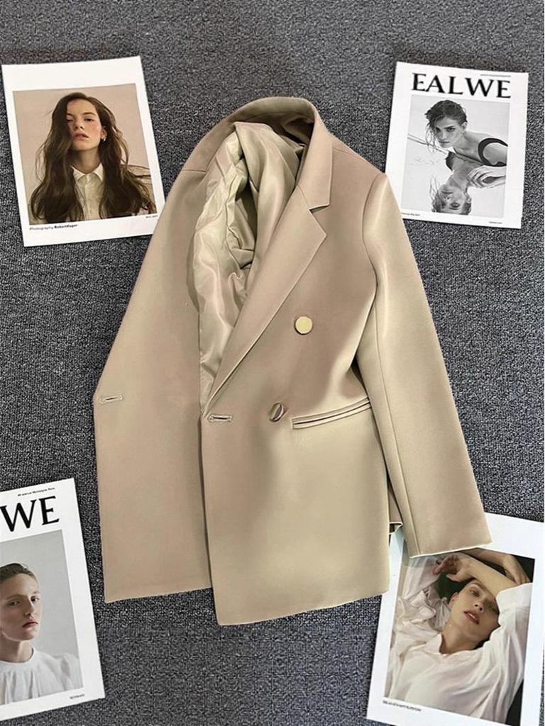 Women's Green Slim Fit Suit Jacket - Trendy Spring 2025 Street Style