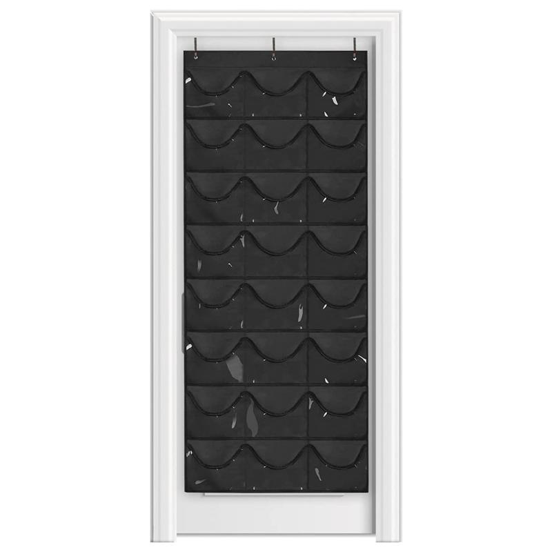 Průhledné přenosné nástěnné úložné tašky s háčky na víčka s hlubokými kapsami pro ochranu úložného prostoru a vystavení