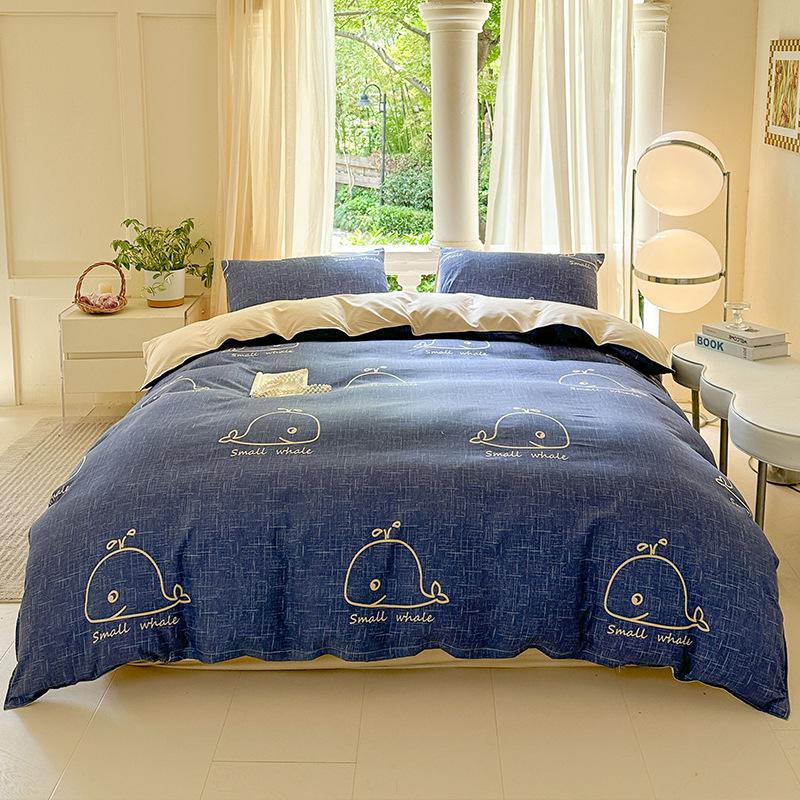 Four-piece Cartoon Single-piece Bedding Dormitory Bed Sheet Quilt Cover Ins Quilt Cover Three-piece Set Spring