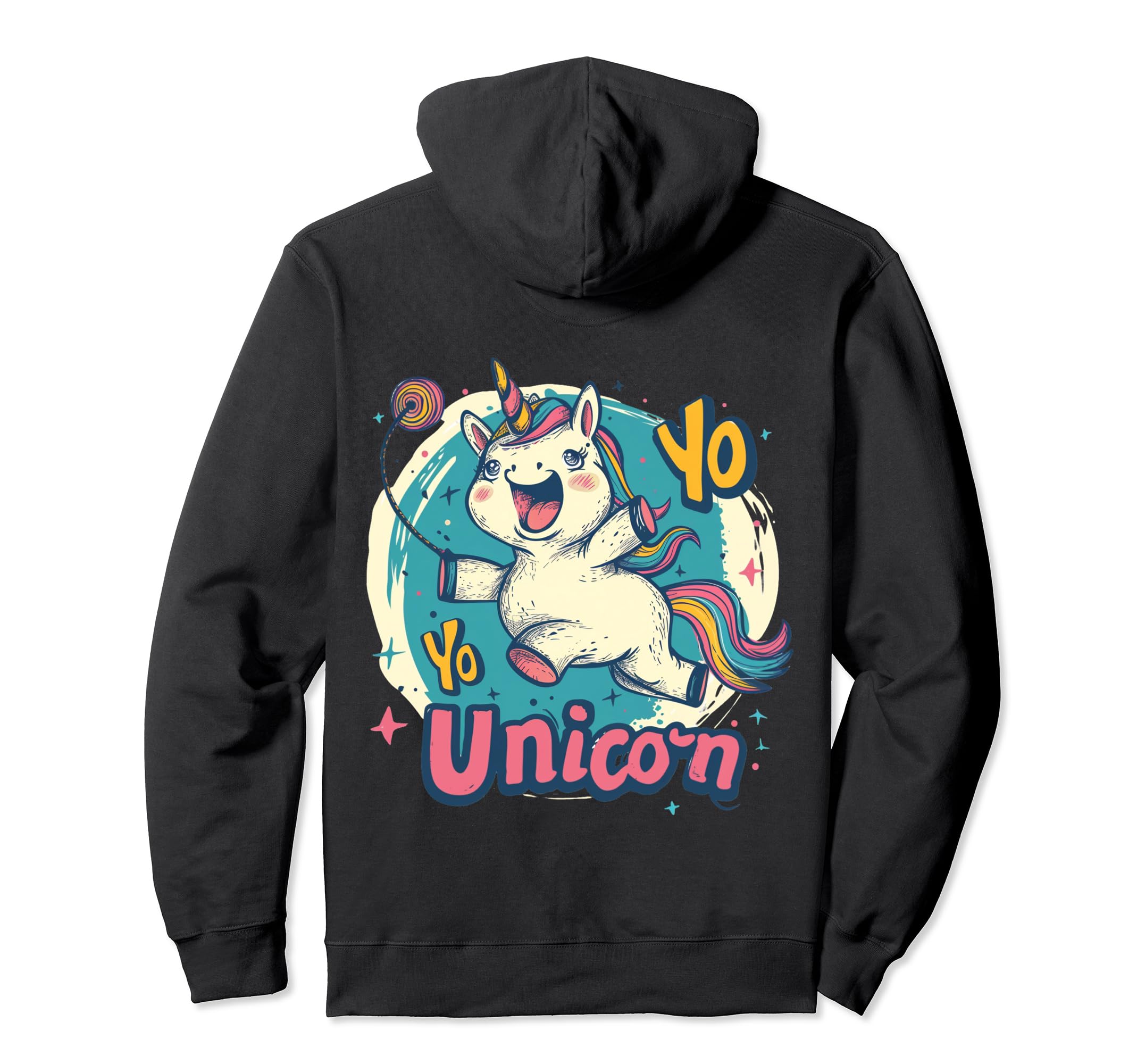 

Funny Yoyo Lover Unicorn Happy Hoodie чёрный