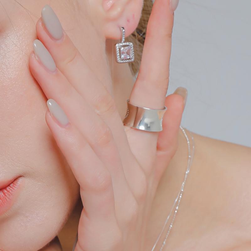 J.Lauren U Shaped Silver Bold Ring R0631