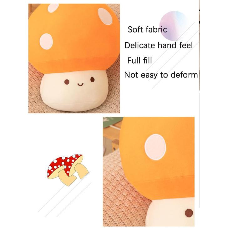 Cute Little Mushroom Pillow Decorative Room Pillow Cute Emoji Mushroom (Mint Green, 9in)