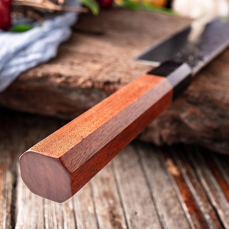 Forged Kitchen Cleaver Japanese Chef Cooking Slicing Knife Santoku Knife Nakiri Knife Sushi Meat Cutting Butcher Filleting Knife