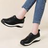 Damen Plateau Loafers Mokassins Casual Slipper Dicke Sohle Elevator Shake Schuhe für Mutter Übergröße