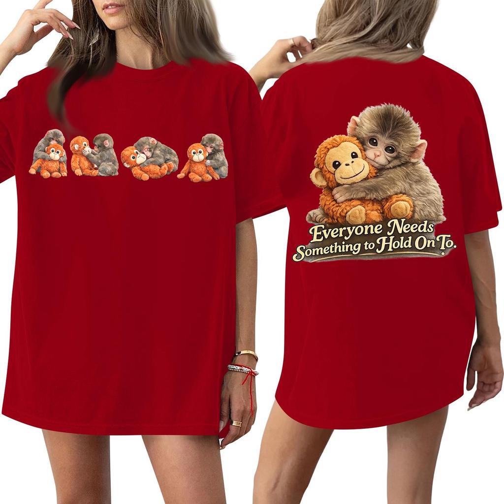 Women's Round Neck Printed Short-sleeved T-shirt Top