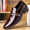 2026 Spring Men's Korean Style Casual Patent Leather Shoes - Fashionable Business Footwear