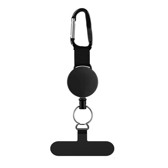 Șnur Antifurt pentru Telefon Mobil cu Cablu Retractabil din Oțel și Cârlig Metalic Blocabil, Curea Rotativă la 360 de Grade pentru Drumeții, Călătorii, Utilizare în Aer Liber