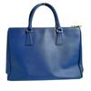 PRADA Sapphiano Galleria Handbag leather blue Women 1BA786 Used