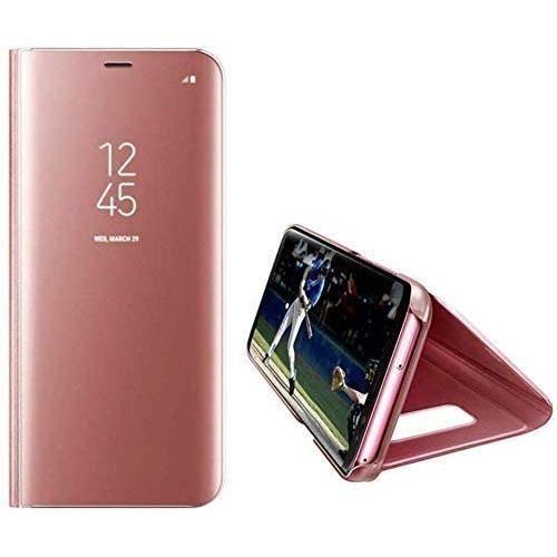 Skal - Samsung - Galaxy A22 5G - Spegel - 360° Skydd - Roséguld Läder