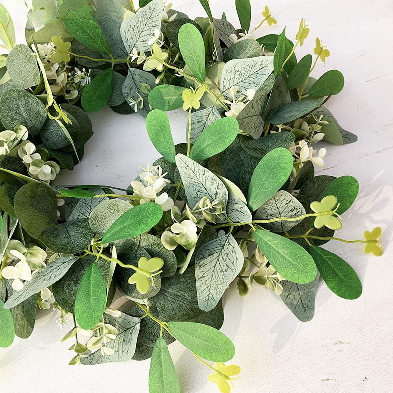 American Imitation Wreath Large Eucalyptus Wreath Butterfly Wreath Decorative Eucalyptus Leaf Door Knocker Green