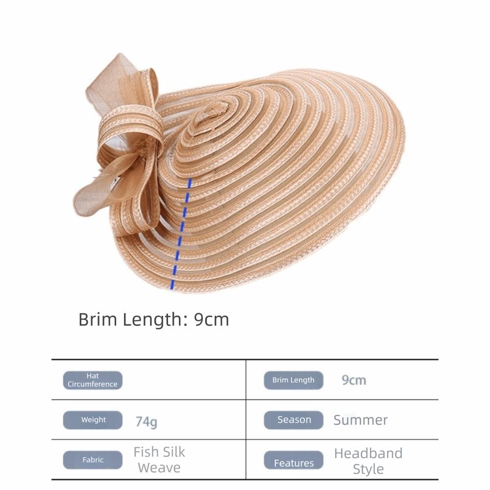 Bow Decoration Women's Tea Party Hat Headband Style Wedding Bridal Fascinator  Hair Accessories