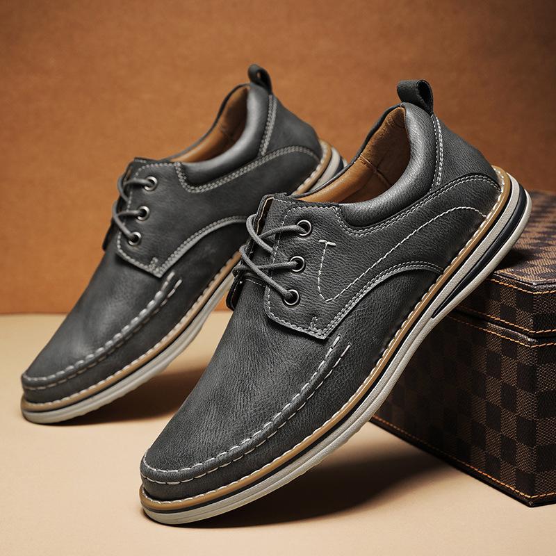 

Men Summer Casual Outdoor Sports Shoes Leather Breathable NonSlip Casual Business Non Slip Driving Suitable for Daily Wear and Various Occasions 38