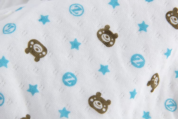 Babykoi Baby Thick Belly Warmer Top and Bottoms Front Long Bear 90cm Pajamas, Set, Opening, Spring/Autumn/Winter, Sleeves, Girls/Boys, All-Over Print,