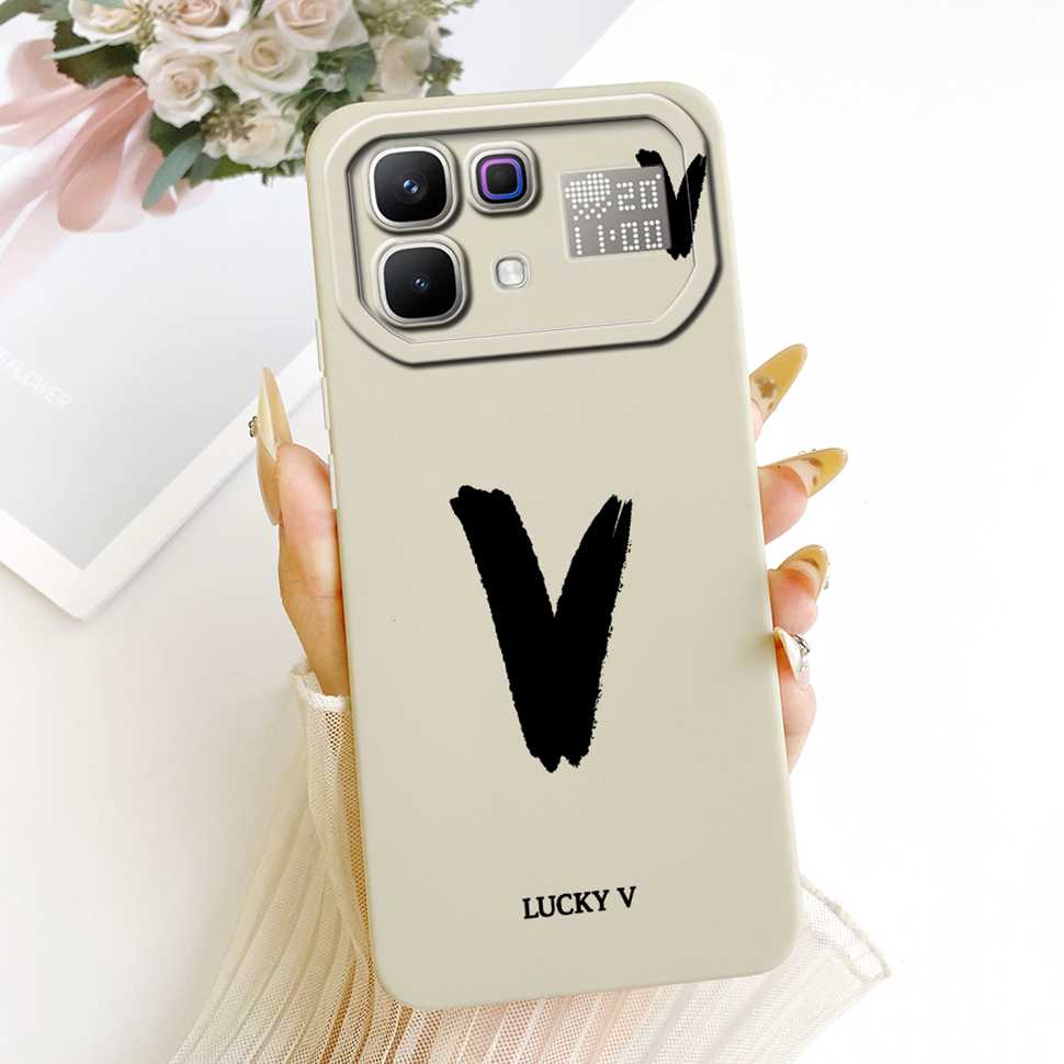 For Infinix Note 60 Pro 5G X6878 Case Simple Printed Lucky Letters Silicone Back Cover For Infinix Note60 5G X6879 6.78" Bumper